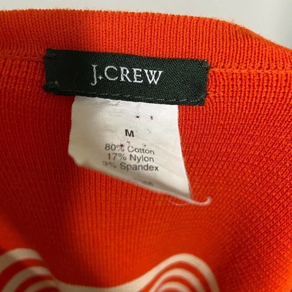 J. Crew Black Label Pocket Orange Cream Sweater - Picture 7 of 7